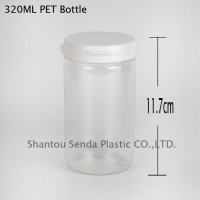 pull ring cap 320ml pet clear plastic empty food bottles