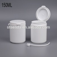 150ml white color plastic medicine bottle with tear-pull cap