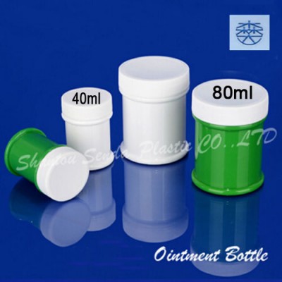 Good design with gasket in cap ointment jar plastic 80ml cream jar