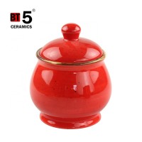 Multi-functional home goods candy salt storage canister jar ceramic for sale