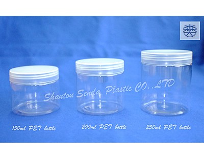 2014 NEW PRODUCT 250ml PET plastic bottles/transparent candy packaging bottle/ packing jars for nut,snacks,PET candy jar