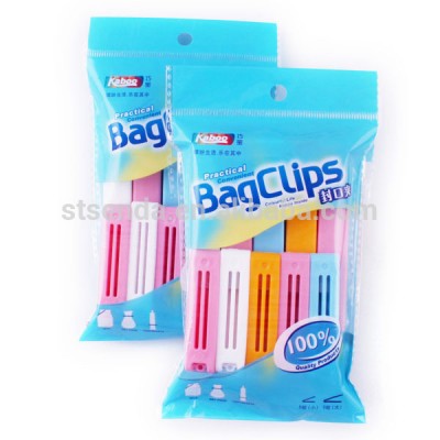 multi-color eco-friendly feature plastic bag clip, coffee/tea/candy bag clips