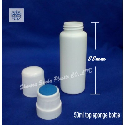 High quality medicine bottle liquid plastic bottle,50ml top sponge bottle for OEM