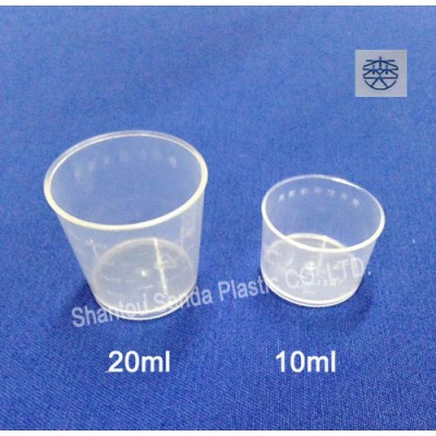 Eco-friendly material 20ml medical measuring cup for medicine