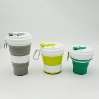 Eco custom logo friendly reusable colapsable foldable soft drinking cup